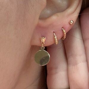 Vintage 14k Gold Disc Earrings